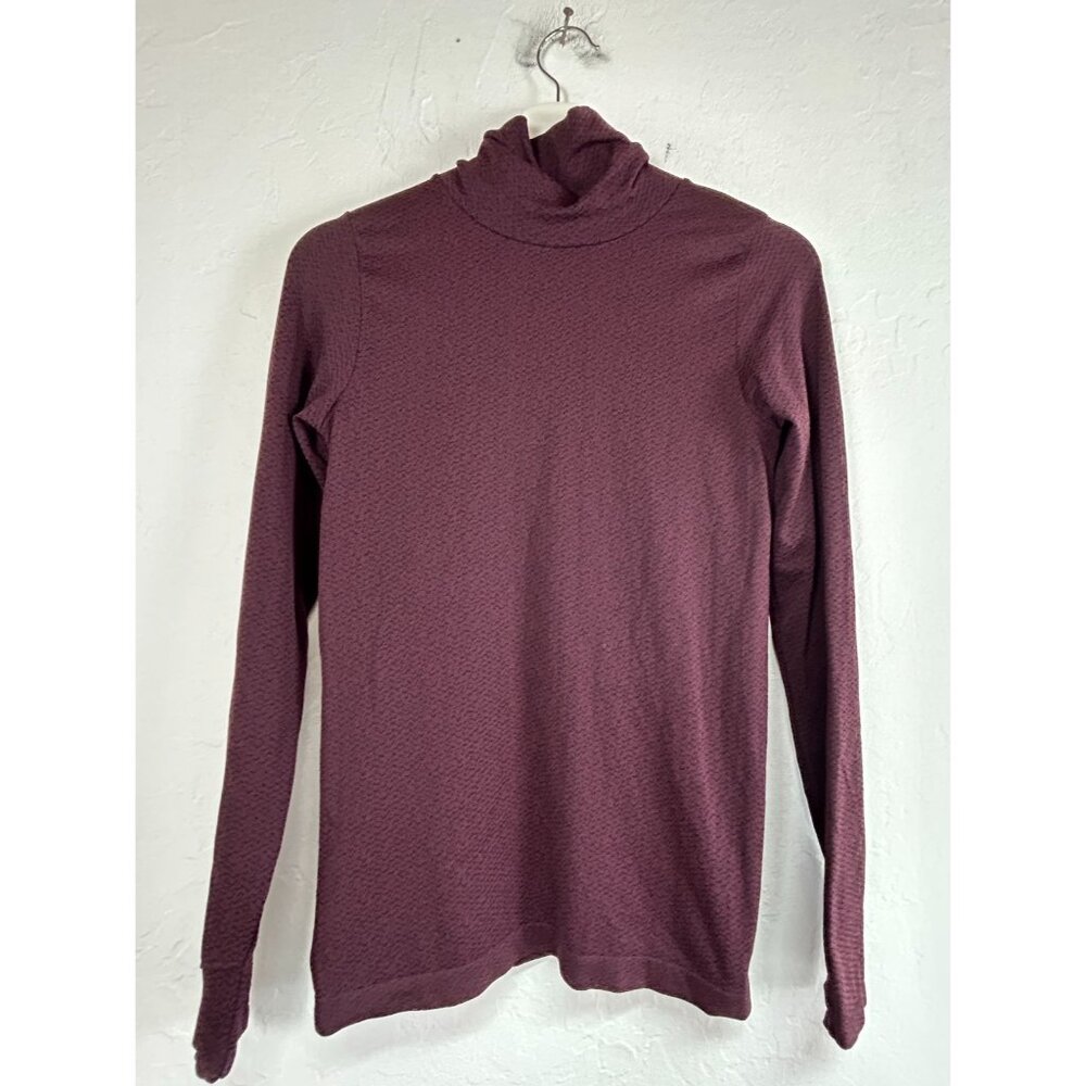 Athleta Women's Seamless Turtleneck Pullover Foresthill Ascent Purple Size Small